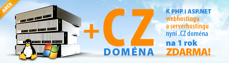 Pravidla akce .CZ domény zdarma