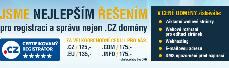 Registrace a správa .cz domén - Web4U. Odstartujte svůj projekt s doménou .cz za velkoobchodní cenu 125 Kč bez DPH!